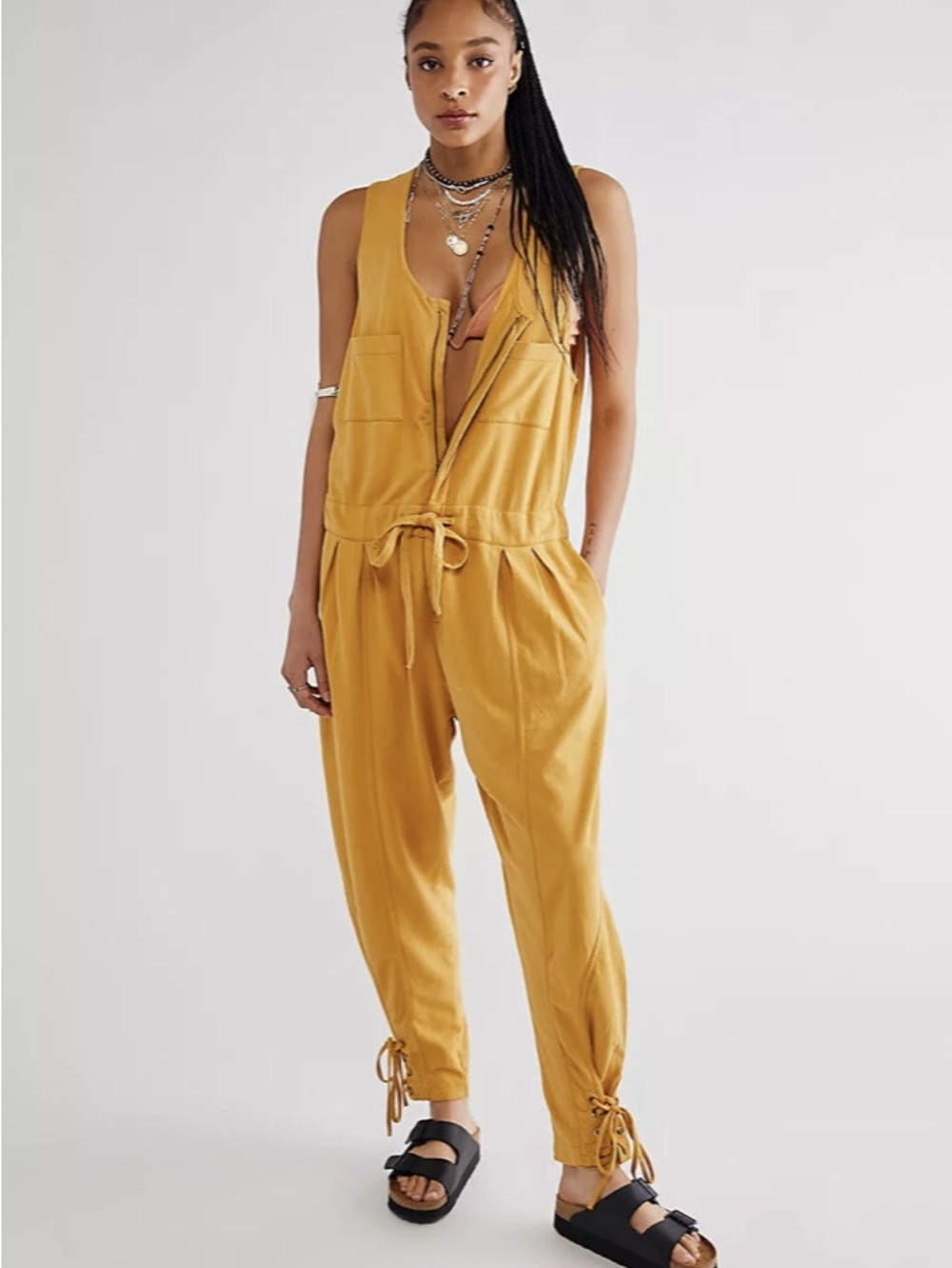 Free People One Billie Coveralls Jumpsuit - Spicy Chestnut